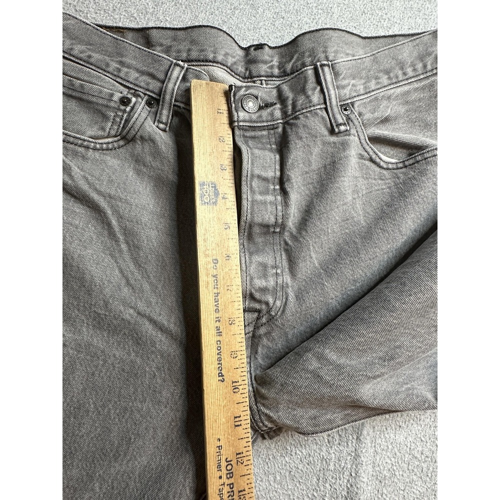 Levis 501 Jeans Mens 36x32 (34x30) Gray Straight Leg Button Fly Cotton Denim - Picture 6 of 16